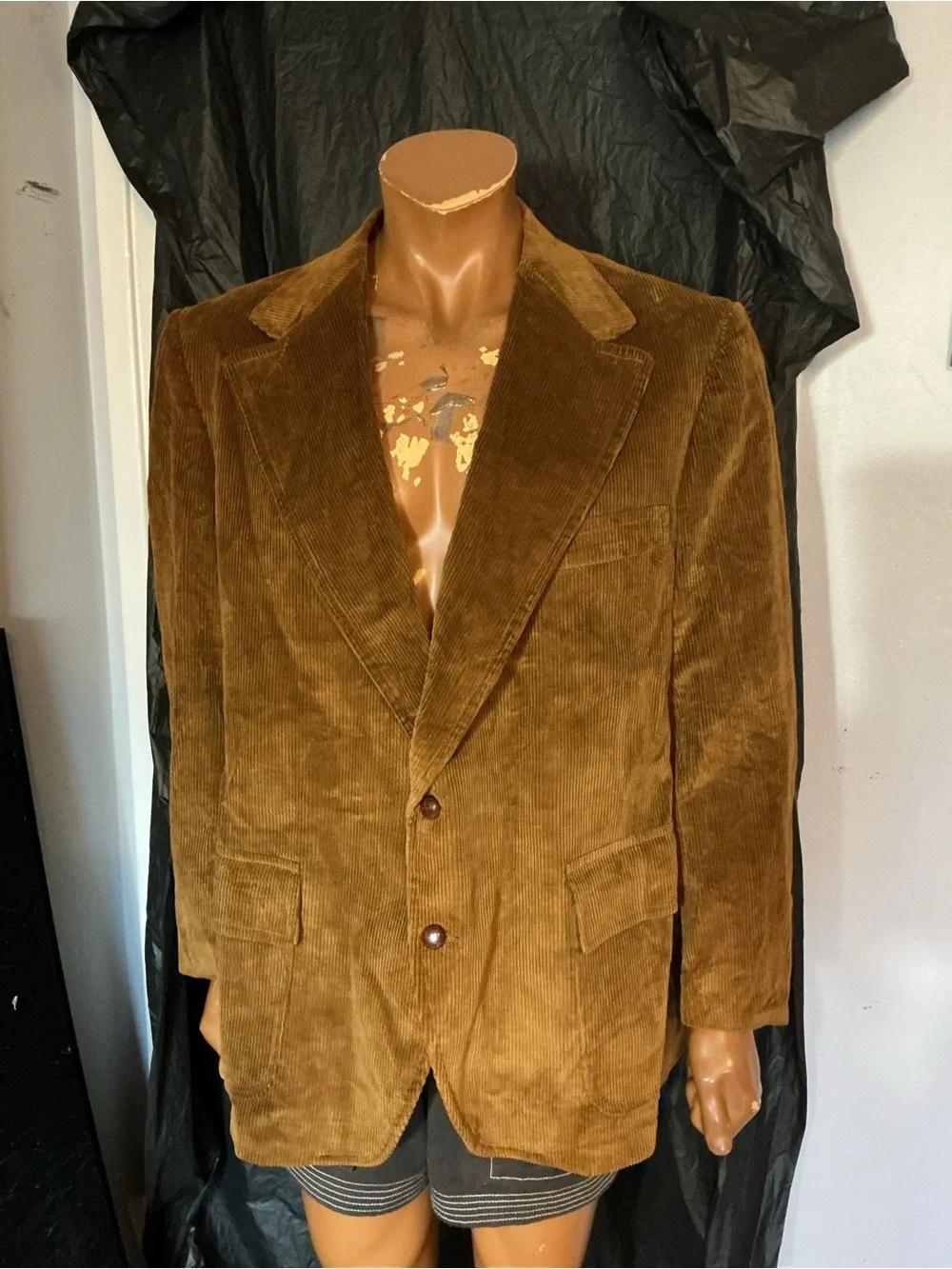 Vintage The Sovereign Barry Corduroy Two Button Lined Sportscoat Blazer Jacket